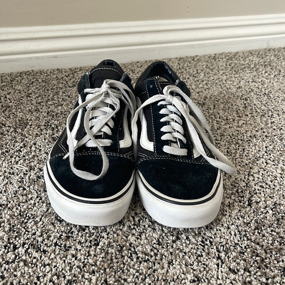 Black and white old school Vans